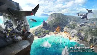 PlanetSide 2, Oshur battle between the VS and the TR.