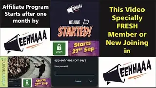 New Fresh Joining in eehhaaa process  Don't miss Opportunity FREE Registration #eehhaaa #comingsoon