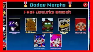 ALL BADGES in FNAF SECURITY BREACH MULTIVERSE RP 2025 Roblox