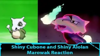 Pokemon Ultra Sun - Shiny Cubone Reaction and Pokemon Sword Alolan Marowak showoff