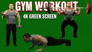 GYM Workout 4K Green Screen | Bodybuilding Exercise Green Screen | GreenX AI |