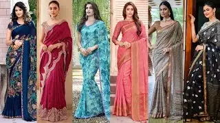 Simple saree designs for daily use//Casual saree styling ideas//Everyday saree collection