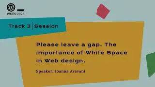 Please leave a gap. The importance of White Space in Web design.
