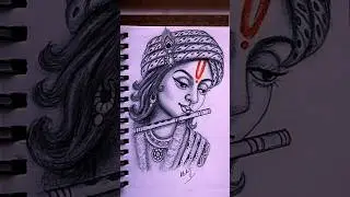 pencil drawing of lord krishna || krishna janamastmispecial drawing #drawing #krishna #painting