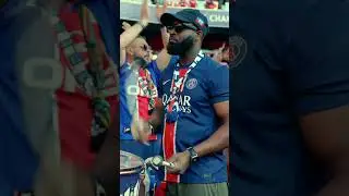PSG SUPPORTERS going wild during the whole match in Arsenal for Champions league 2025