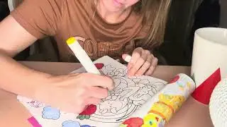 Coloring book #markersounds #coloringbook #asmrvideo #art #triggersforsleep #calming #asmrsounds 