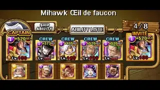 [OPTC] GRAND VOYAGE MIHAWK LVL  4 ( Resilience socket / No Zoro )
