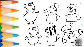 6 Peppa pig drawing step by step |. Peppa pig drawing easy 