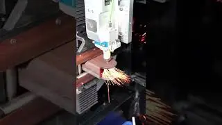 3000W laser cutting machine for tube #cnc #laser #lasercutting #lazer #metalprocess