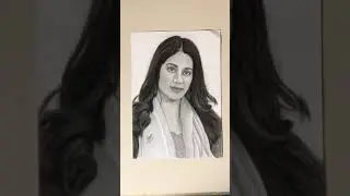 Janhvi Kapoor Portrait sketch drawing#shorts video