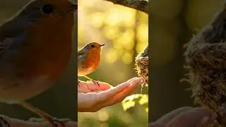 A Beautiful Bird Trusts My Hand &ndash; Magical Nature Moment
