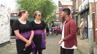 Introducing Rapper Sword dancing at Bromyard Folk Festival 2023, featuring Silver Flame Rapper