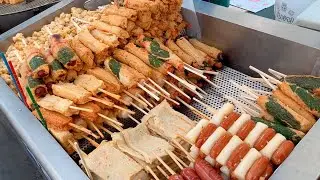 33년 경력 수제어묵 김포오일장/Amazing Skill of Fish Cake Master - Korean street food