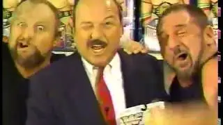 WWF Mean Gene and Bushwackers at Toys R Us 1991