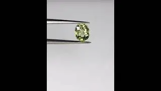 Certified 0.81 carat Yellowish Green Color Natural Sapphire Oval Shape