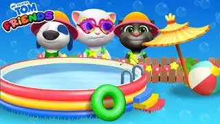 Summer Pool Party My Talking Tom Friends Gameplay walkthrough