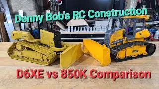 1/14.5 D6XE vs 1/14 850K RC Hydraulic Dozer Comparison 