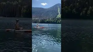 Paddle board and RC boat fishing with Brog #fishing #paddleboardadventure #rc #nature #shorts