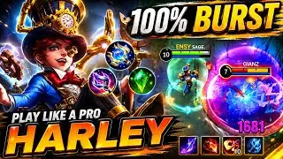 HARLEY JUNGLE ROTATION! 🔥100% DMG COMBO & BUILD | PLAY LIKE A PRO