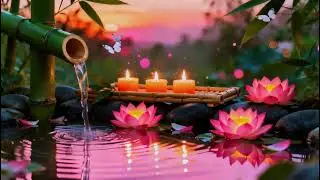 Relaxing Sleep Music with Bamboo Water Sound🌿Insomnia Relief,Stress Relief,Calm Anxiety & Meditation