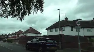 Driving On Malvern Road B4206, Winchester Avenue & Barn Close, Worcester, Worcestershire, England