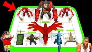 NOOB vs PRO vs HACKER in KAIJU MERGE GODZILLA x KONG MERGE GAME with SHINCHAN and CHOP