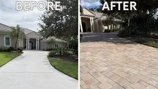 INSANE Driveway Transformation! From Old Concrete to a Tile-Look Paver Masterpiece | GES Pavers