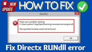 Specified module could not be found Windows 10