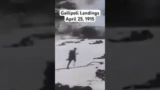 Gallipoli Landings WW1, 1915 Fictional Film footage Portraying: April 25, 1915 #ww1  #gallipoli