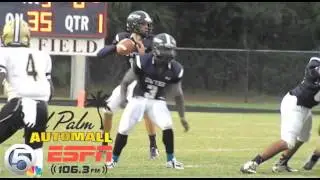 Coolest play of the night-Daniel Parr hits Isaiah Johnson on a long touchdown.