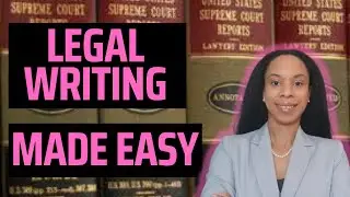 LEGAL WRITING MADE EASY & SIMPLE BY REAL LAWYER| PERSUASIVE & CONCISE WRITING| LEGAL WORKSHOP