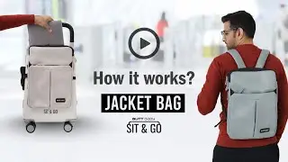 Butt Baby Sit & Go Jacket Bag for Cabin Luggage Carrier | Hands-Free Smart Travel bag