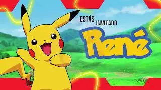 Fiesta de PIKACHU Pok&eacute;mon invitaci&oacute;n
