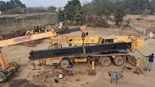 💥 Boom cylinder को Crane में फिट करने की live.. vodeo part 1