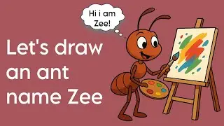 Let's draw an ant name Zee! || Easy cartoon drawing #cartoonart #art #pencildrawing 
