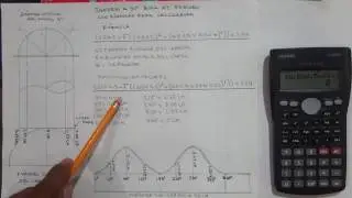 Tubería inserto a 90° boca de pescado con fórmulas para calculadora