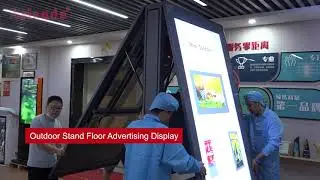 Gray Double-sided Outdoor Stand Floor Advertising Display - Asianda