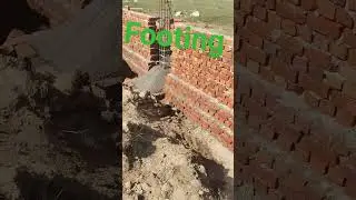 boundary wall column footing #construction #construction #architecture #shorts