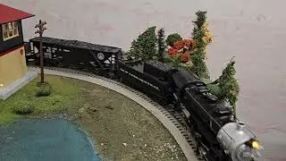 Lionel ATSF 729 and NYC Central steam engine double heading.