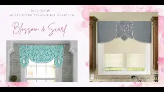 Traceable Designer No Sew Blossom Valance Kit. Create beautiful mixed media no-sew valances! #diy