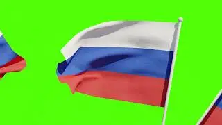 Waving Russian flags on a green screen | free stock footage