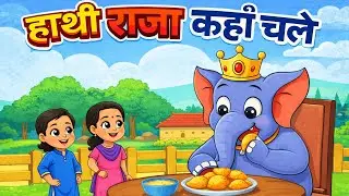 Haathi Raja Kahan Chale | Hindi Kids Poem | 3D Cartoon Nursery Rhyme | Poem Pathshala