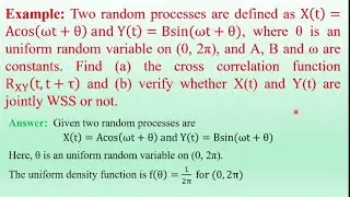 PTSP#X(t) & Y(t) Совместная задача WSS#Problem по функции взаимной корреляции