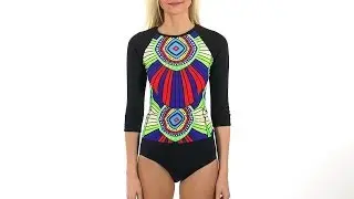 Mara Hoffman Rays L/S Rash Guard | SwimOutlet.com