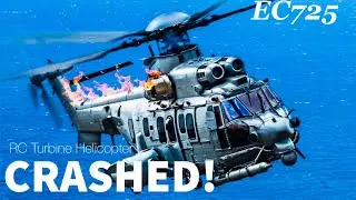 RC Turbine Helicopter Crash [Super Large Scale] EC725 &mdash; Owner Devastated.
