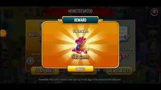 claiming 592 gems from moster wood tasks. Monster Legends