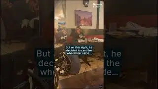 Paraplegic man ditches wheelchair to pop the question