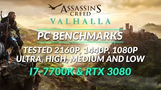 Assassin's Creed Valhalla All PC Benchmarks (i7 7700k, RTX 3080)