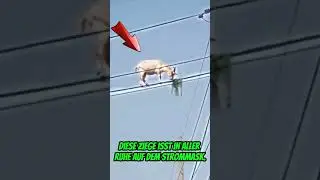 Diese Ziege hat den Verstand verloren 😂 Was macht sie da oben?!