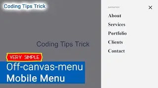 off canvas menu #HTML #CSS #jQuery #WebDesign